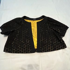 Gold n black short swing jacket. Fully lined and bonded.
